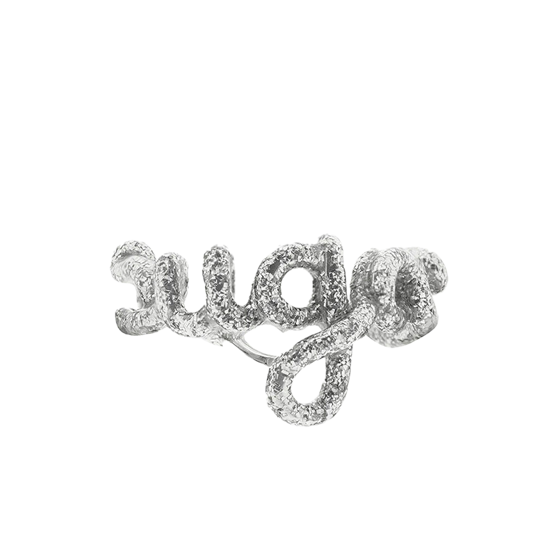 Sugar Hotscript Glitter Silver