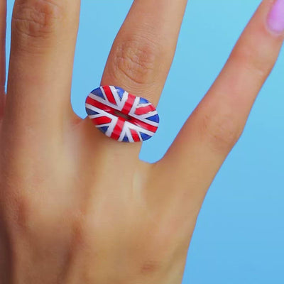Union Jack lip ring